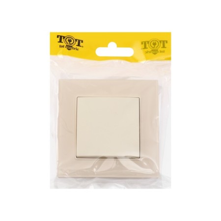 Tot Matte Glass switch, 10 a, 1 cl., Hidden, glass, beige-4