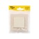 Tot Matte Glass switch, 10 a, 1 cl., Hidden, glass, beige