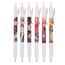 Automatic gel handle Calligrata, 0.5mm, black rod, anime housing, barcode on a piece, mix
