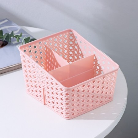 Organizer for the little things "loops", 3 departments, 15.5 × 13.5 × 10 cm, color mix-2