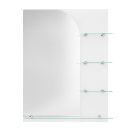 Mirror, wall, with sandblasting graphics, with shelves, 60 × 80 cm-6