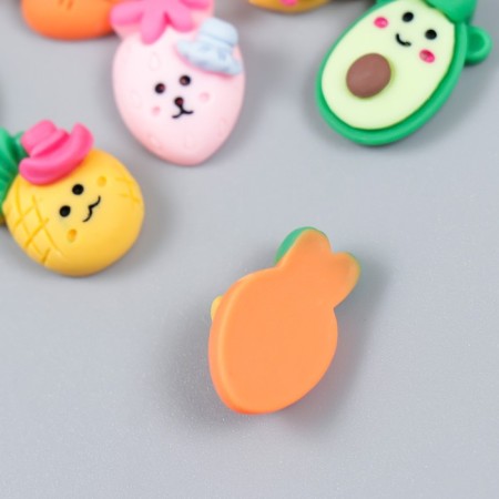 Decor for creativity Plastic "Fruits and vegetables with face" MIX 1.6x1.5 cm-2