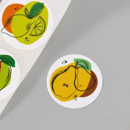 Stick Paper "Fruits" d = 2.5 cm 252 pcs in roll-2