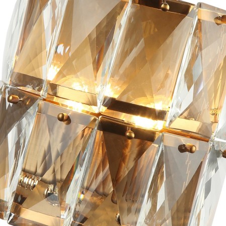 Lamp wall crystal Avenue 2xe14 40W, size 25x13.5x24 cm, bronze color-1