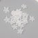 Beads for creativity plastic "Petunia White matte" set 40 pcs 2x2 cm