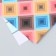Scrapbooking paper bilateral "bright geometry" density 180 g 15.5x17 cm