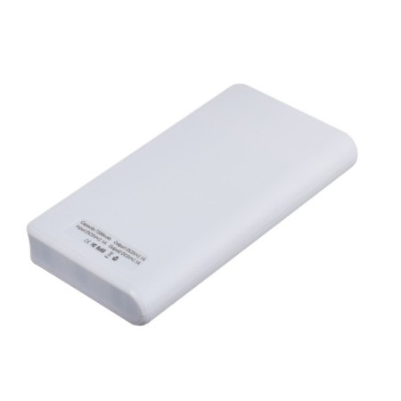 External battery Luazon PB-01, 7200 mAh, 2 USB, 1/2.1 A, flashlight, white-3
