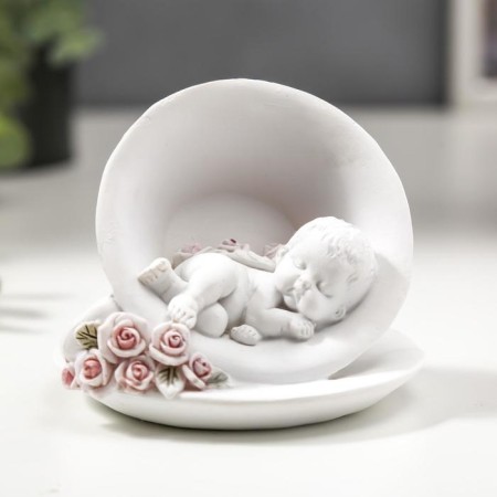 Souvenir Polystone "Angel sleeps in a circle" 10x9.5x9.5 cm
