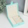 Casket to the leatherette for jewelry "Yidili. Square" turquoise 5x12x12 cm