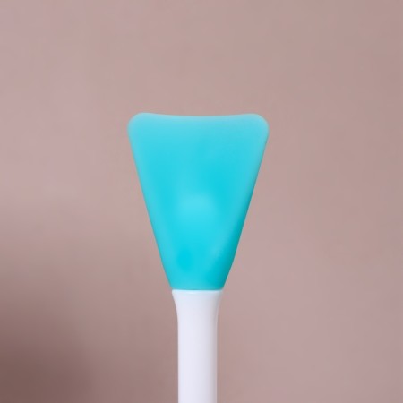 Brush for masks, bilateral, silicone, 14.8 cm, turquoise color-3