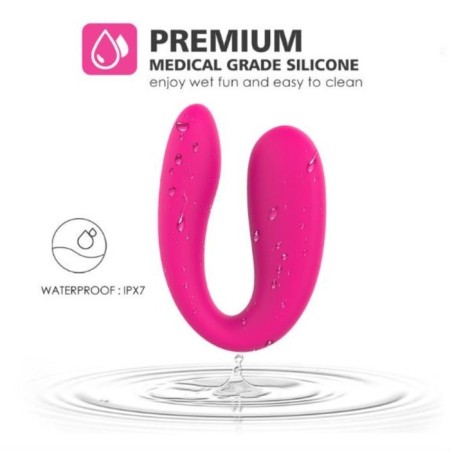 Vibrator for steam, with vibropuli, silicone, pink