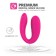 Vibrator for steam, with vibropuli, silicone, pink