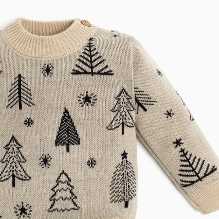Knitted crumb set I "Christmas trees", height 86-92 cm-2