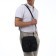 Men's bag over the shoulder, textura, textiles, black color