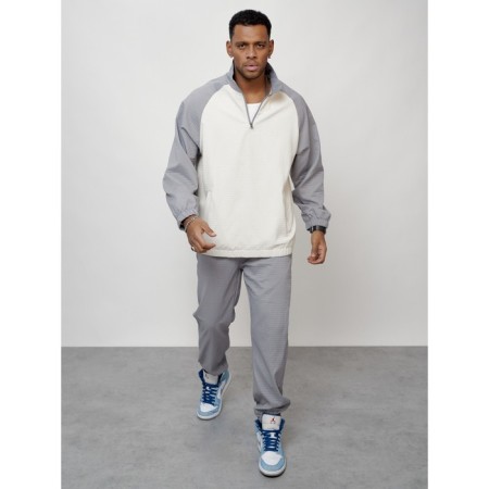 Male tracksuit, size 48, gray color-13