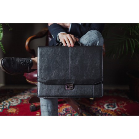 Male bag, "Alex", black color-5
