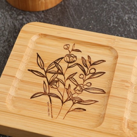Menzhitsa wooden "Flowers", 17x9.5x1.5 cm-4
