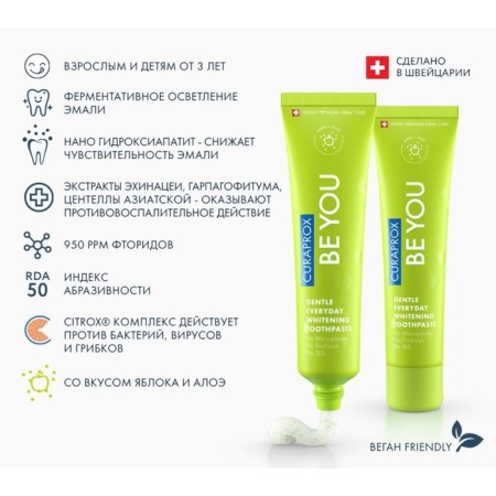 Curaprox beam beam "Researcher", Saladovaya, 60 ml-3