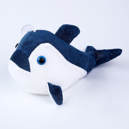 Soft toy "Shark", 25 cm, blue color-3