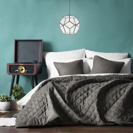 Cover with pillowcases "Kim", size 160x220 cm, dark gray color-1