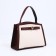 Cross-Bodi Bag on a zipper, white/brown color