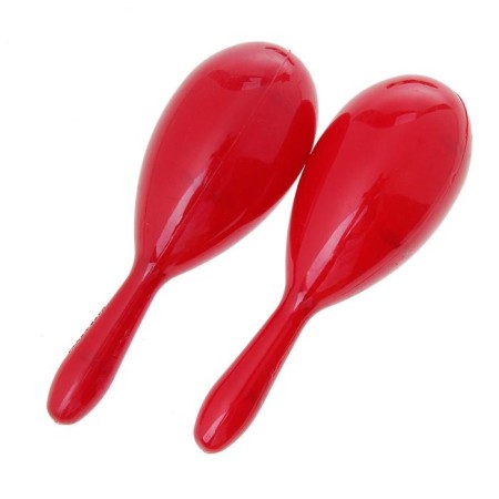 Marakas is monophonic, set 2 pcs., Red color