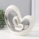 Souvenir Ceramics "heart in heart" silver-white 18x21x6 cm