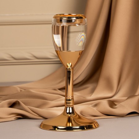 Climber Metal, glass per 1 candle "Serence" color gold 11 x 11 x 21 cm-11