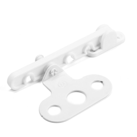 Plastic window opening limiter, l = 105, white 50 pcs-1