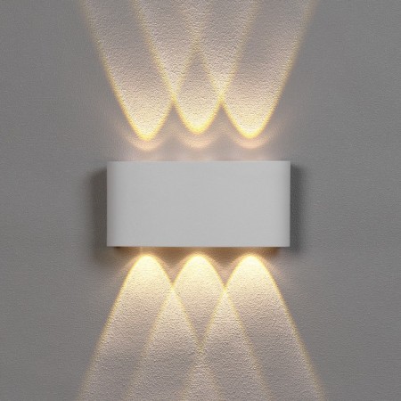 Facade lamp "Semosfer", FSD-070, 6 W, 3000K, 3 rays, IP65, 220 V, plastic, white 1008421-2