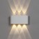 Facade lamp "Semosfer", FSD-070, 6 W, 3000K, 3 rays, IP65, 220 V, plastic, white 1008421