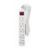 Extension cord Standard 5 nests, 3m, 3x1.0mm², s/h, with a switch, white rexant