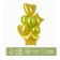 Set of balls "festive" foil, latex, color gold, 10 pcs.