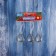 Jewelry decoration "drop" (set of 3 pcs) 4.5x3 cm, transparent with gold