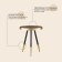 Hedda coffee table, 400 × 400 × 475 mm, black / matte gold