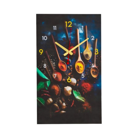 Carty clock wall interior "multi-colored spoons", silent, 35 x 60 cm-2