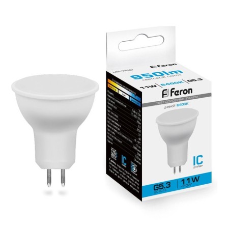 LED lamp (11W) 230V G5.3 6400K MR16, LB-760