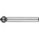 Zenker bison 29730-3, cone, p6m5, d = 6.3 x 45 mm, shank d = 5, for separation m3