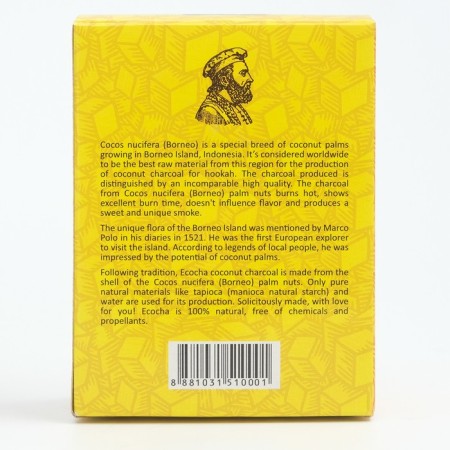 Coconut coal for hookah Ecocha, 24 cubes-2