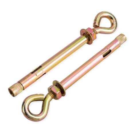 Steelrex anchor bolt, with a ring, galvanized, 10x130 mm, 40 pcs