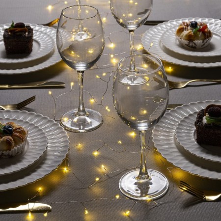 Girland "Mishura" 5 m Rosa, IP20, silver thread, 100 LED, glow warm white, 2 modes, AAH3