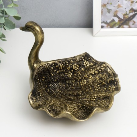 Interior polystone stand "Swerdow" under the brass 16x14x15 cm-3