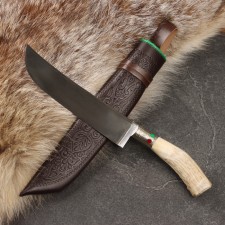 Knife Pchak Sharkhon-Big, Kosul, Garda Milechior with engraving, SHX-15 (15-17cm)