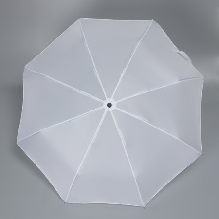 Mechanical umbrella "plain", 3 additions, 8 spokes, r = 48 cm, white color-5