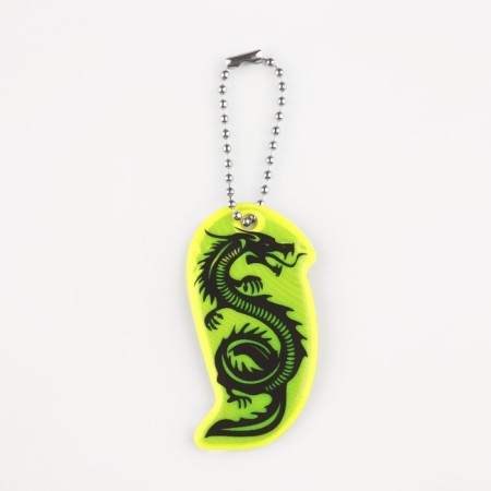 The reflective element "The silhouette of the Dragon", bilateral, 5.8 × 3.1 cm, color mix-2