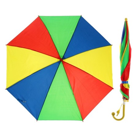 Rainbow umbrella, semi-automatic, with a whistle, r = 38cm, the color of mix-3