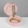 Standing for the rings "Portable box", circle, 7 stripes, 9 × 9 × 5.5 cm, pink color