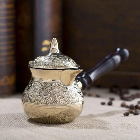 Turk with a lid "Golden Patterns" Brass 250 ml