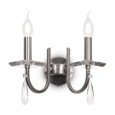 Wall lamp 40W, 2HE14, 20x19 cm, nickel-1