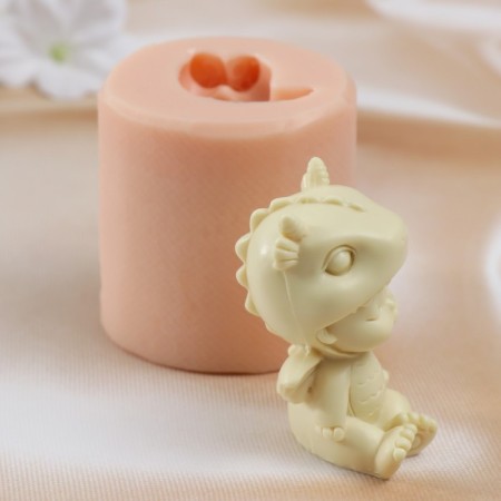 Silicone Mold "Child in the Dragon costume" mix 6x6x7 cm-1